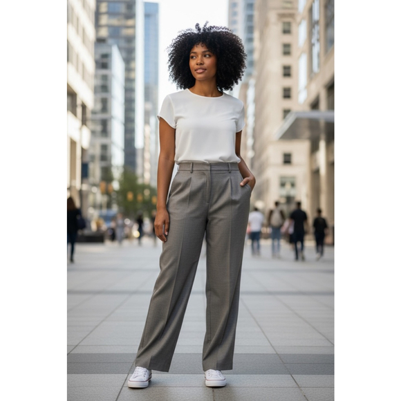 Ann Taylor Pants - NWT Women's Ann Taylor Plus Gray Curvy Trousers Size 18